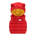 Children Warm Down Vest Autumn Baby Boys Girls Sleeveless Waistcoat Kids Outerwear Vests Children Hooded Jackets