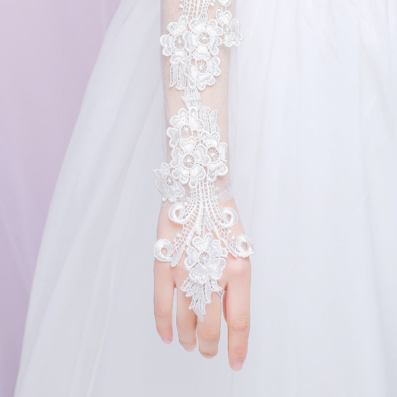 Bride Korean Gloves Wedding Dress