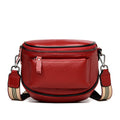 Fashion Lady Leather Diagonal Saddle Bag
