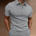 European And American Men's Button T-shirt