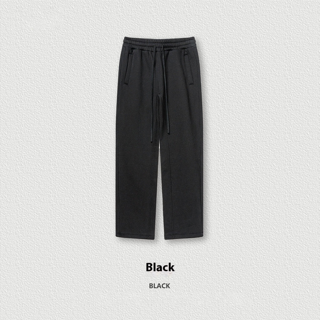 Solid Color Loose Track Pants Velvet Thickened Casual Pants