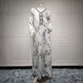 Muslim Female Hui Print Dress Robe