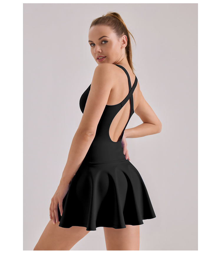 High-elasticity Summer New Dress, Nude Sensation, Anti-exposure Sports Dress