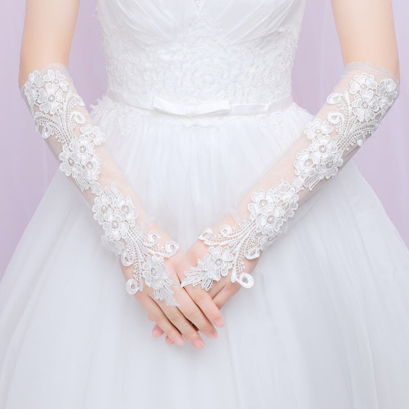 Bride Korean Gloves Wedding Dress