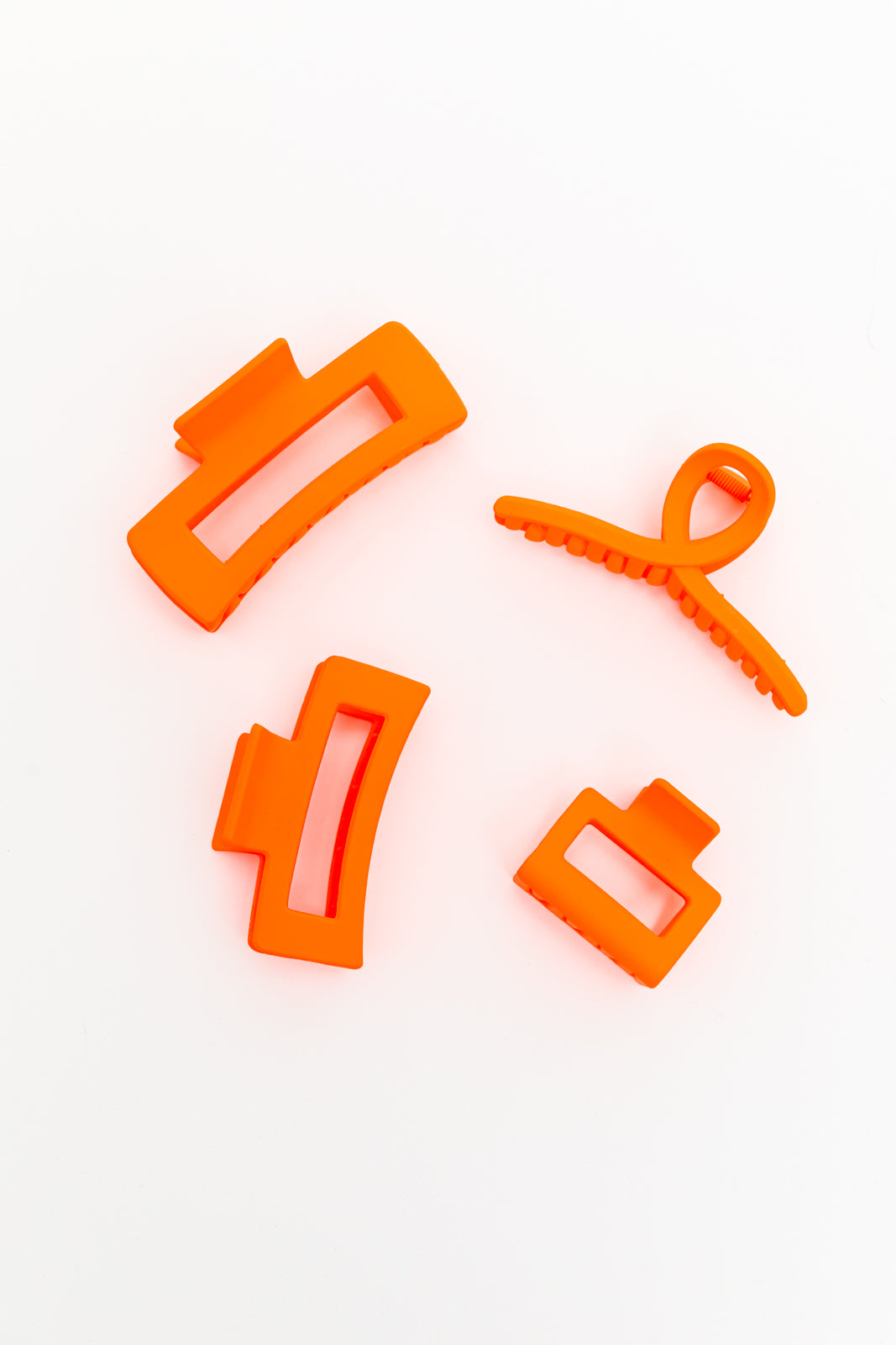 Claw Clip Set of 4 in Orange **FINAL SALE**