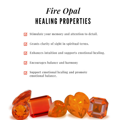 1 Carat Heart Shape Fire Opal Engagement Ring with Diamond Halo