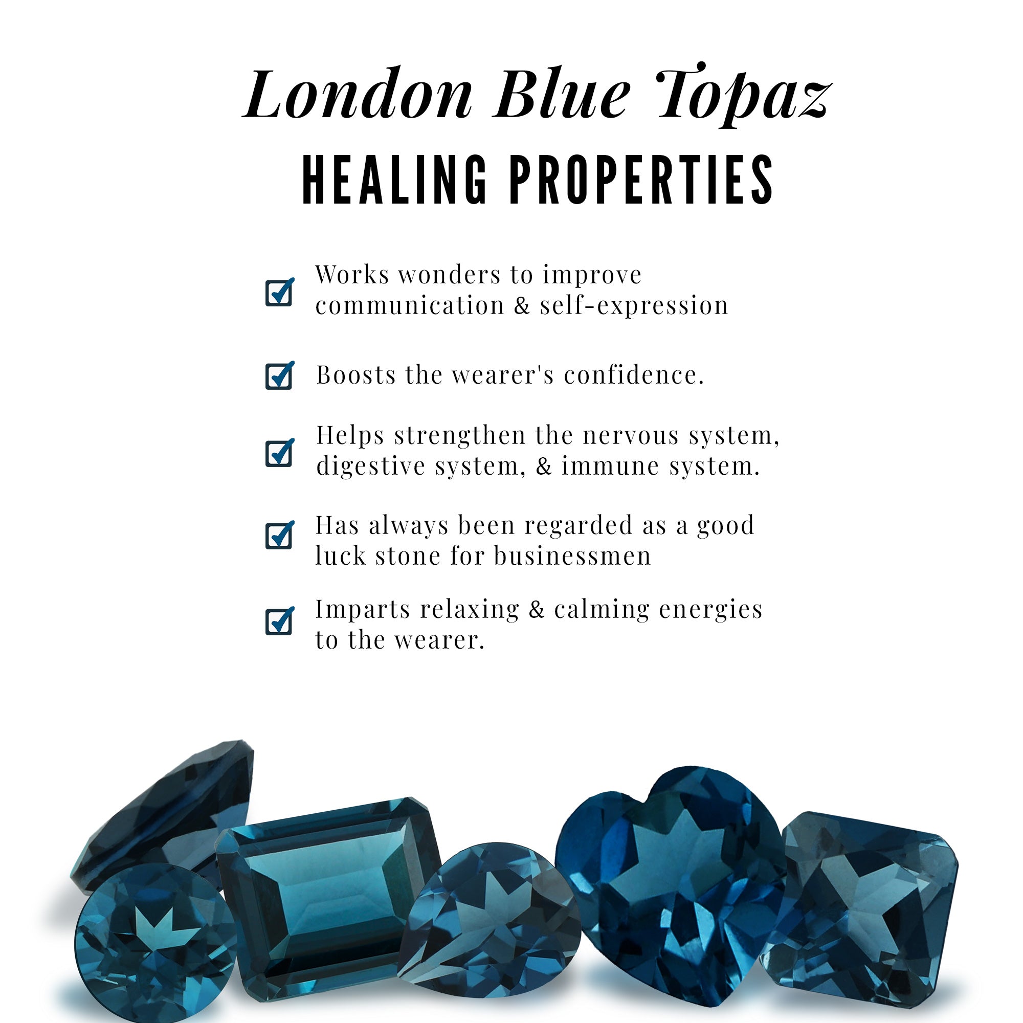 Oval London Blue Topaz Half Eternity Band Ring with Diamond