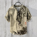 Plus Size Digital Printing Men's Short Sleeve