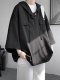 Summer Menswear Hooded Short Sleeve T-shirt Men's Plus Size Half Sleeve