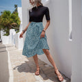 All-match And Sweet Half Turtleneck Leopard Print Color-matching Dress
