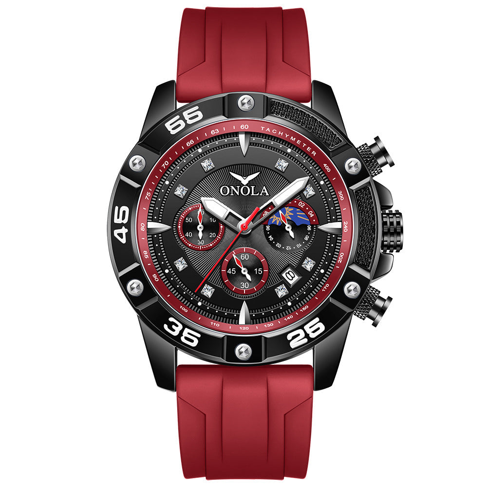 Fashion Casual New Style Multifunctional Quartz Waterproof Tape Watch