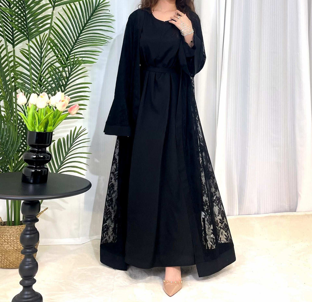 Muslim Fashion Women's Traditional Dress Lace Robe