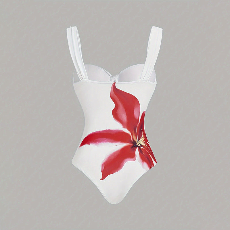 Sexy Print Sling Sheath Bikini Suit