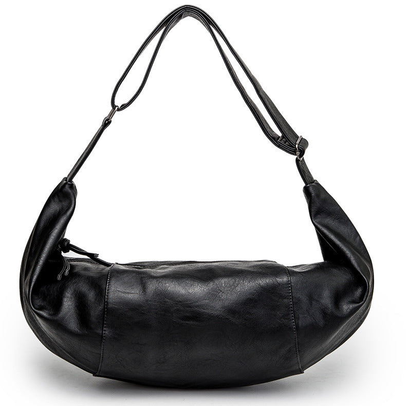 Large New Men's Soft Leather Crossbody Casual Travel Bag