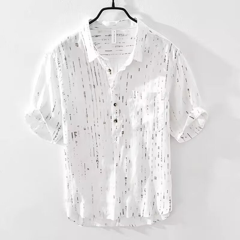 Summer Menswear Pu Shuai Short-sleeved T-shirt Lapel Polo Shirt