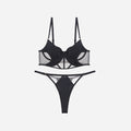 Glossy Mesh Hollow French Underwear Women