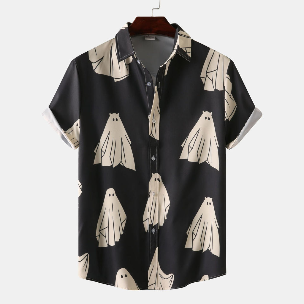 Digital 3D Printing Men's Loose Short Shirt
