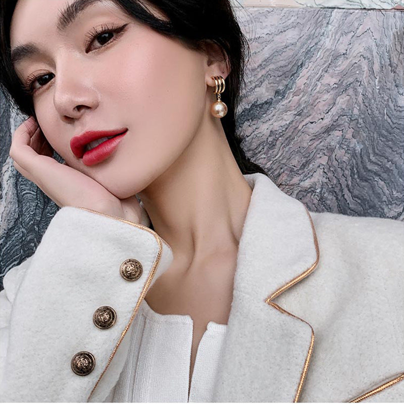 Simple Advanced Pearl Vintage Earrings