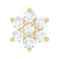 Natural Diamond Minimal Flower Nose Pin