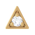 Real Diamond Minimal Gold Triangle Nose Stud