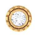 Round Diamond Gold Nose Pin in Bezel Setting