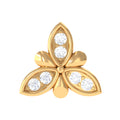 Simple Diamond Flower Nose Stud in Gold
