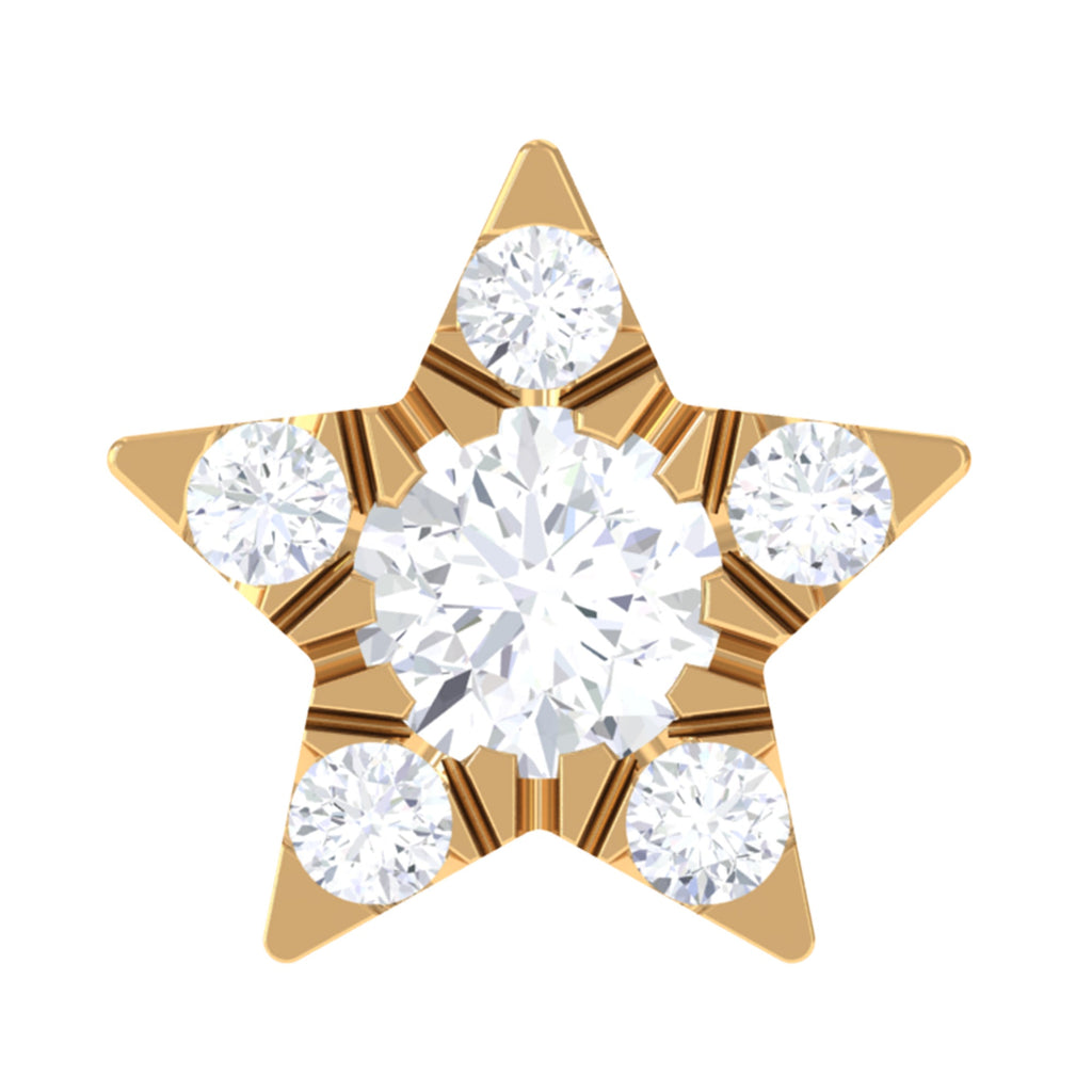 Genuine Diamond Star Nose Pin