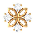 Round Moissanite Flower Earring for Cartilage Piercing