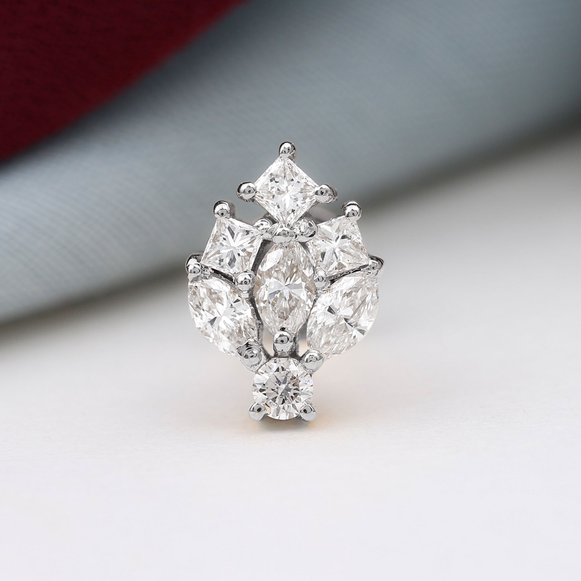 Real Diamond Designer Earring for Cartilage Piercing