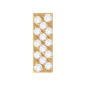Genuine Diamond Gold Bar Earring for Tragus Piercing