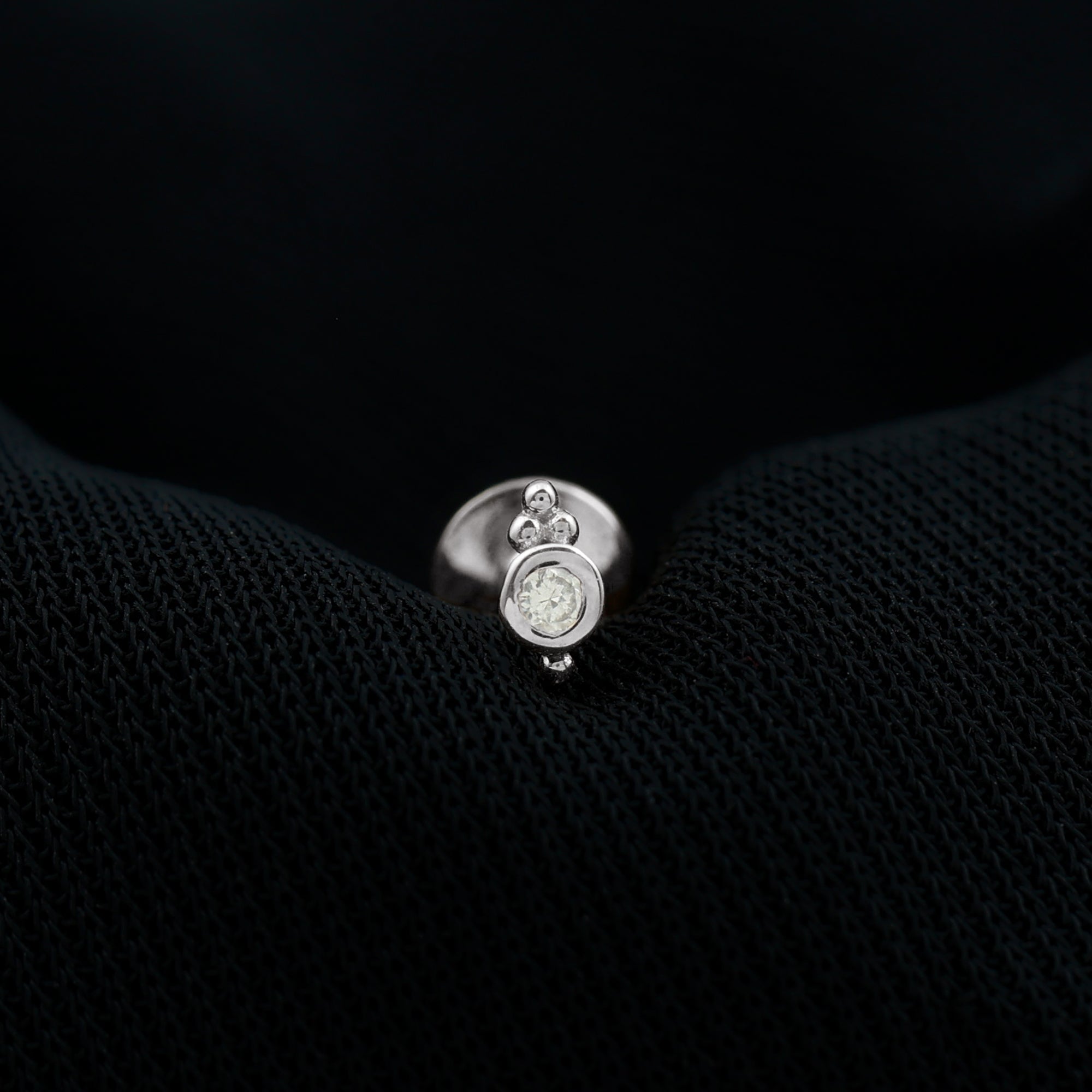 Dainty Diamond Beaded Conch Earring