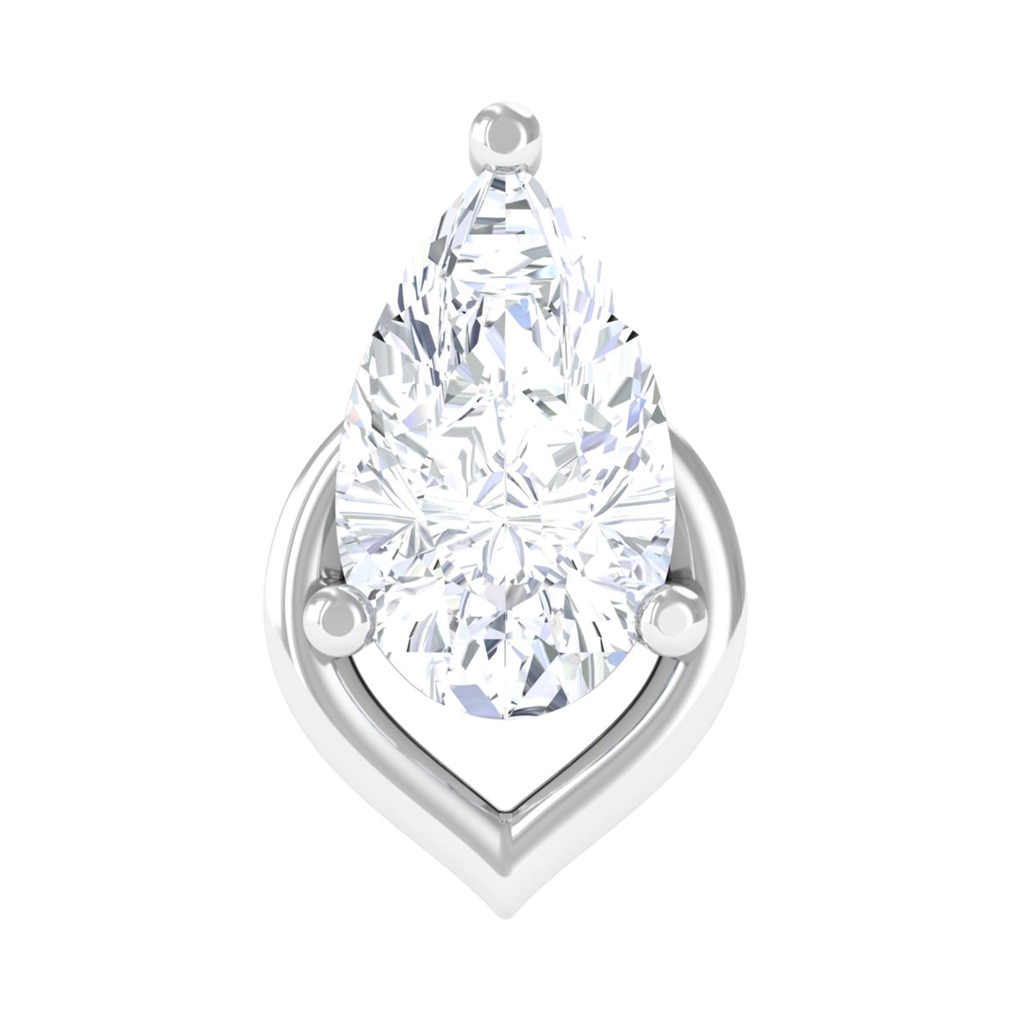 3X5MM Pear Shape Moissanite Solitaire Cartilage Earring
