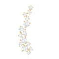 Certified Moissanite Cluster Crawler Earring For Her