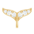 Certified Diamond Whale Tail Earring for Helix Piercing