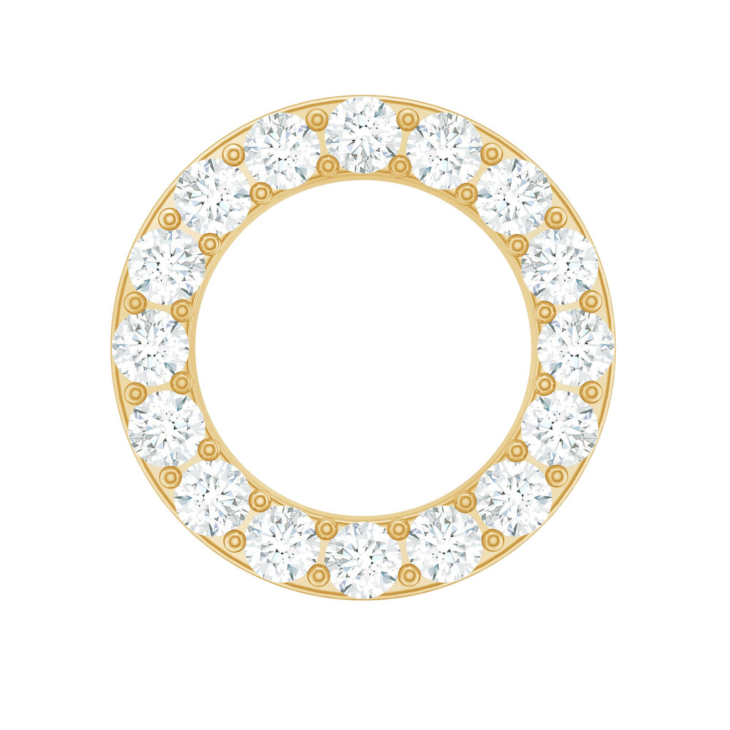Brilliant Cut Diamond Circle Earring for Helix Piercing