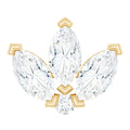 Marquise Diamond Lotus Earring for Cartilage Piercing