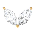 Marquise Diamond Two Stone Earring for Tragus Piercing