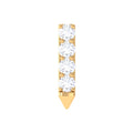 Natural Diamond Tiny Gold Bar Tragus Earring