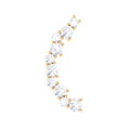 Round Cut Moissanite Ear Crawler Earring for Helix Piercing