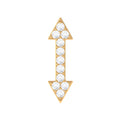 Natural Diamond Arrow Tragus Earring in Gold