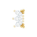 Marquise Diamond 3 Stone Crawler Earring