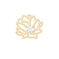 Diamond Lotus Flower Earring for Conch Piercing