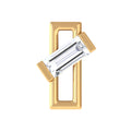 Baguette Diamond Minimal Tragus Earring in Bar Setting