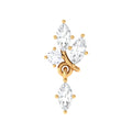 Marquise Moissanite Gold Cartilage Dangle Earring