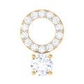 Certified Moissanite Open Circle Cartilage Earring for Women
