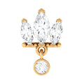 1/4 CT Marquise Moissanite Stud Drop Earring for Helix Piercing