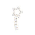 Certified Moissanite Star Celestial Cartilage Earring