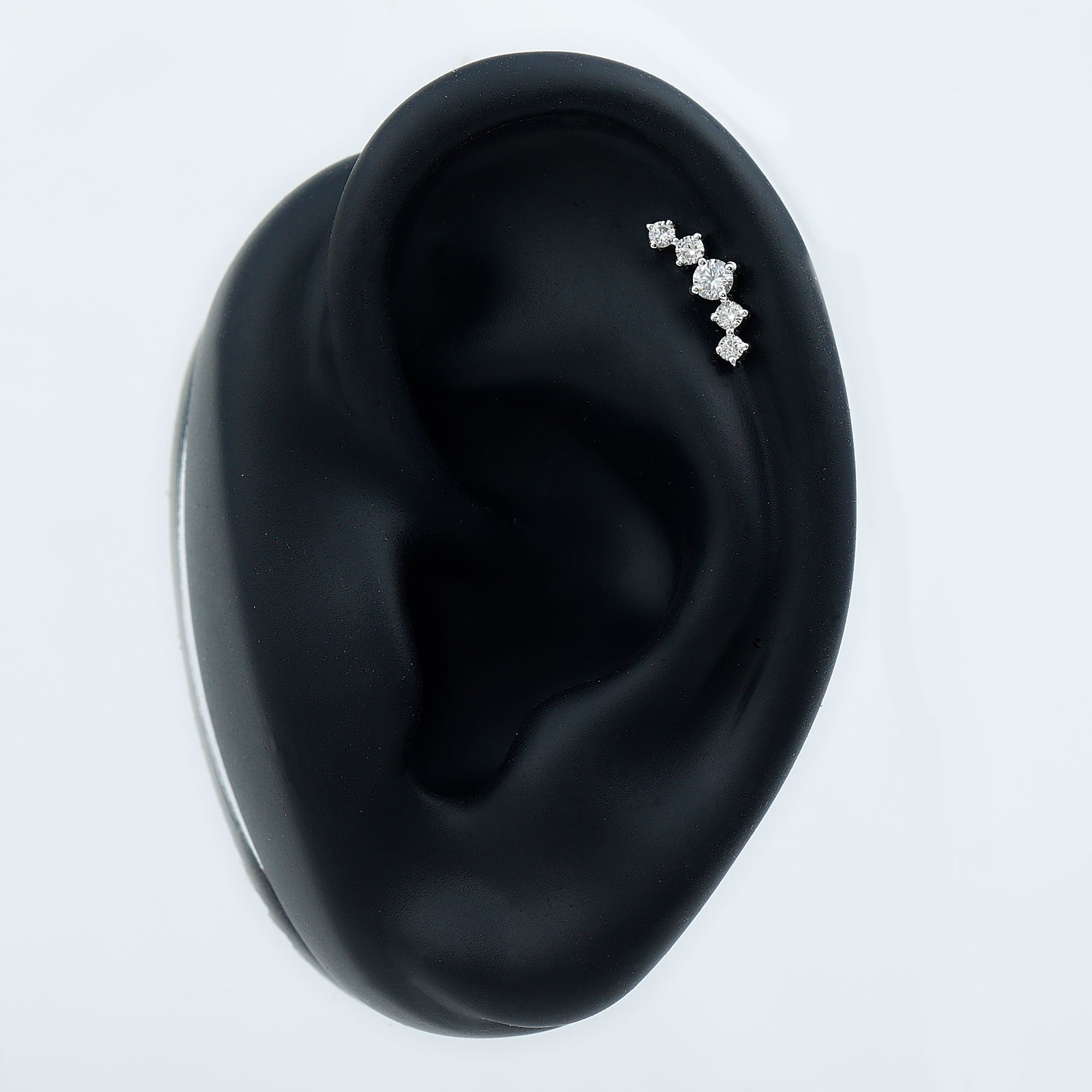Graduated Style Diamond Crawler Earring for Women