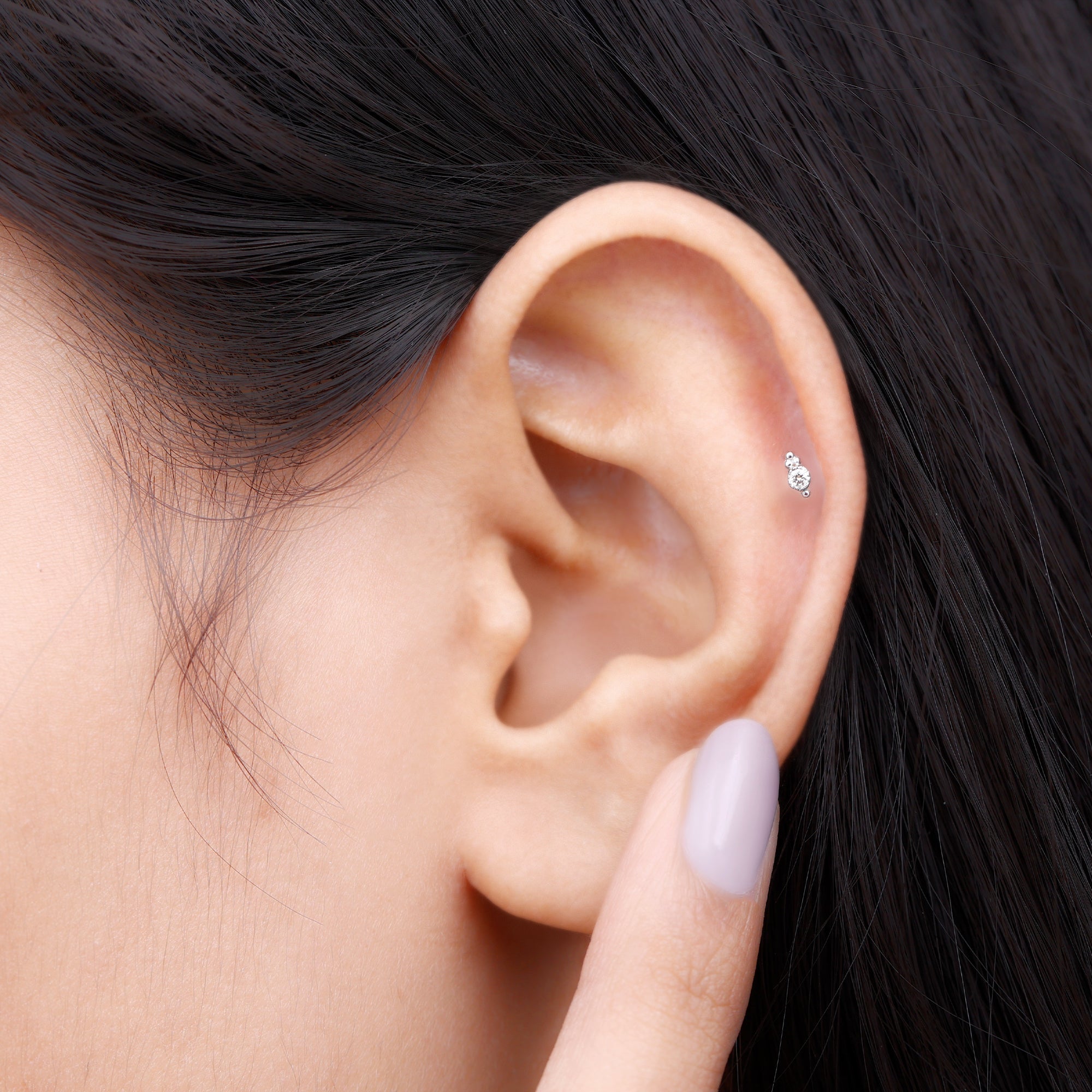 Natural Certified Diamond Conch Earring