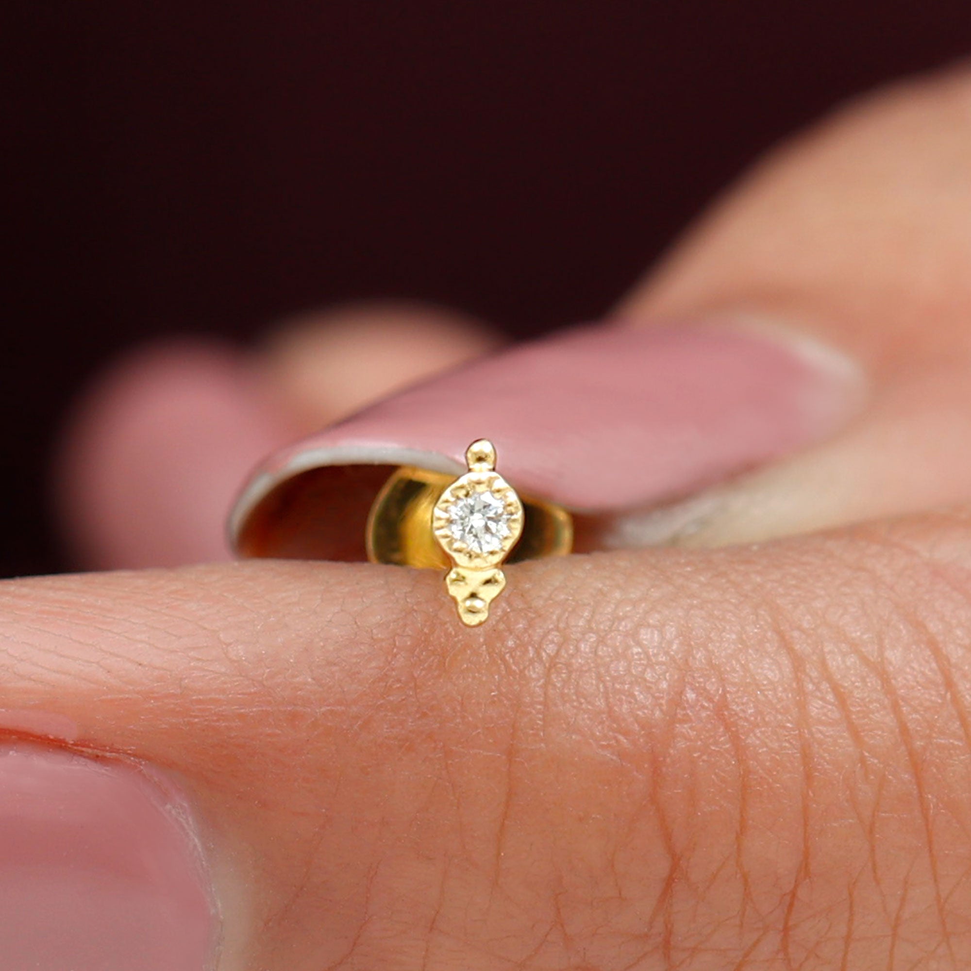 Natural Certified Diamond Conch Earring